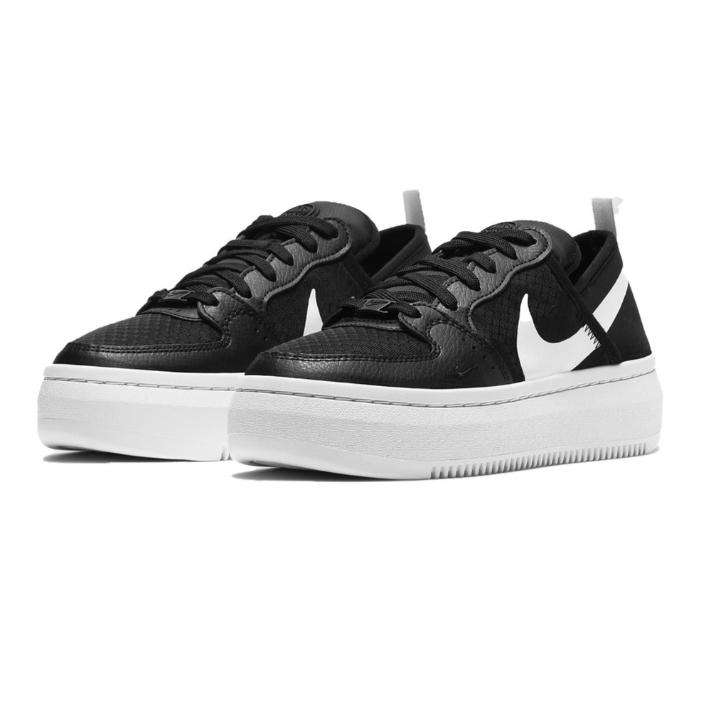 Nike Black and White Platform Sneakers